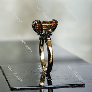 Doveggs pear solitaire colored moissanite engagement ring