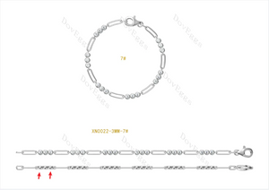 Doveggs round moissanite/lab grown diamond & colored gem bracelet