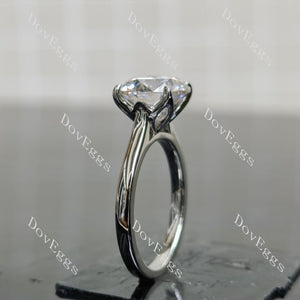 (size 5.5) Doveggs sterling silver 3ct Round moissanite engagement ring