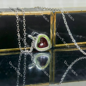 Doveggs sterling silver 3ct heart colored gem pendant necklace (pendant only)
