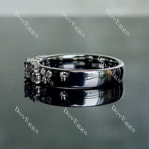 Doveggs round art deco moissanite wedding band-4.0mm band width