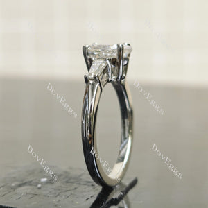 (size 6.5 & 8) Doveggs sterling silver 2ct round/pear moissanite engagement ring