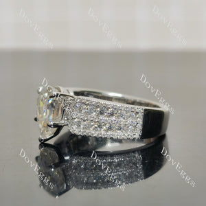(size 7) Doveggs sterling silver 3ct Pear moissanite engagement ring