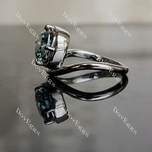 Doveggs bezel solitaire engagement ring semi-mount only(Exclusively to DovEggs Stones)