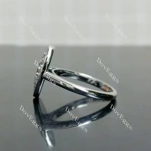 (size 7.5) Doveggs 10K white gold round lab grown diamond ring