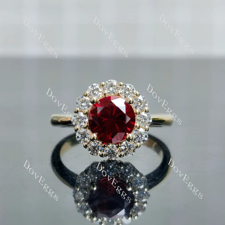 Doveggs halo stones engagement ring semi-mount only(Exclusively to DovEggs Stones)