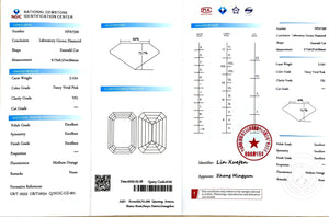 3.12ct Emerald Cut Fancy Vivid Pink - VS1 Clarity | Doveggs Certified