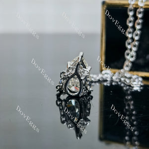 Doveggs Pear Pave Lab Grown Diamond Pendant Necklace (pendant only)