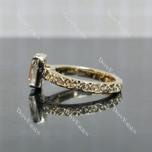 Doveggs Elongated Cushion Solitaire Art Deco Lab Grown Diamond Engagement Ring