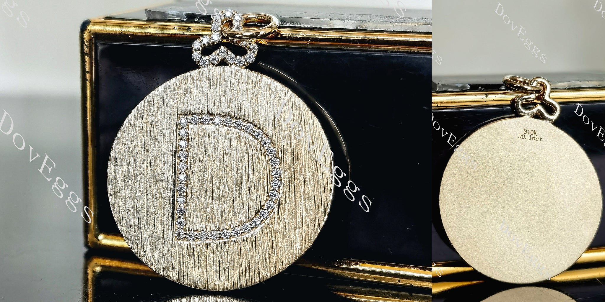 Doveggs round moissanite/lab grown diamond pendant necklace (pendant only)