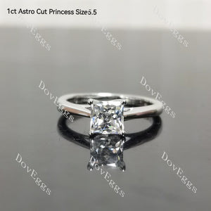 (Size 4.75-7.5) Doveggssterling silver moissanite engagement ring