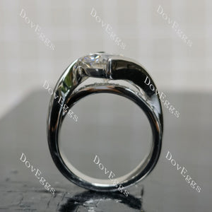 (size 6.5) Doveggs sterling silver 3ct Cushion moissanite engagement ring