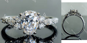 pave moissanite engagement ring
