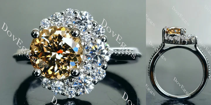 DovEggs art deco engagement ring semi-mount only(Exclusively to DovEggs Stones) - DovEggs-Seattle