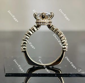 Naomi pave engagement ring only semi-mount only(Exclusively to DovEggs Stones)