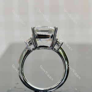 (size 5.5) Doveggs sterling silver 8ct elongated krupp cut moissanite engagement ring