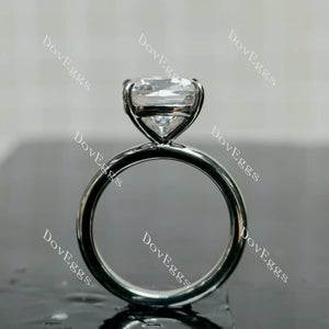 (size 5) Doveggs sterling silver gold 4ct cushion moissanite engagement ring