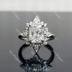 (size 6) Doveggs sterling silver 3ct radiant moissanite engagement ring