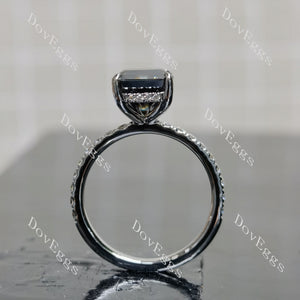 (size 7) Doveggs sterling silver 4ct Radiant moissanite engagement ring