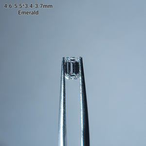 Doveggs brilliant emerald lab diamond accents