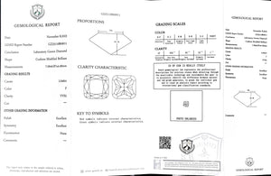 Doveggs 2.04ct cushion F color VVS2 Clarity Excellent cut lab diamond stone(certified)