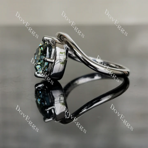 Doveggs bezel solitaire engagement ring semi-mount only(Exclusively to DovEggs Stones)