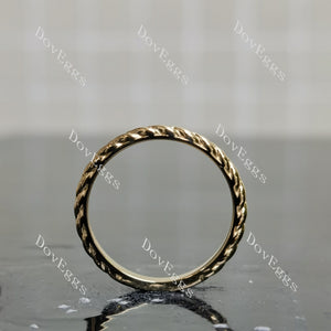 Doveggs braided circle wedding band-1.7/2.2mm band width