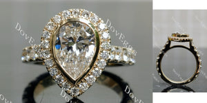 Pear Halo Lab Grown Diamond 