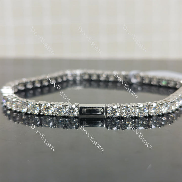 (8 inches) Doveggs 4mm round moissanite tennis bracelet