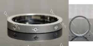 round moissanite wedding band