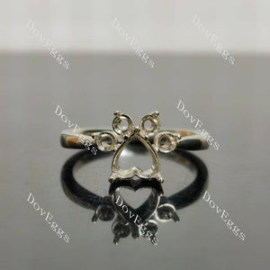 Doveggs pave engagement ring only semi-mount only(Exclusively to DovEggs Stones)