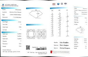 Doveggs 2.015ct cushion F Color VVS2 Clarity Excellent cut lab diamond stone(certified) sold #22979   20%