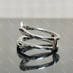 (size #9.25 ) Doveggs sterling silver round moissanite enhancer