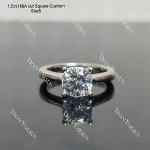 (Size 4.75-7.5) Doveggssterling silver moissanite engagement ring