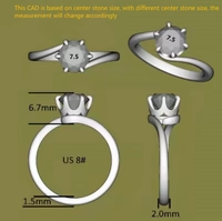 Doveggs solitaire engagement ring semi-mount only(Exclusively to DovEggs Stones)