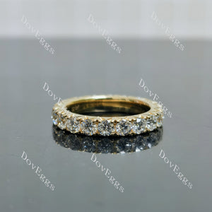 Doveggs round full enternity moissanite/ lab grown diamond wedding band-3.2mm band width