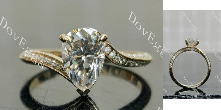 Stephanie’s Promise pave channel engagement ring semi-mount only(Exclusively to DovEggs Stones) - DovEggs-Seattle