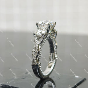 (size5.25) Doveggs 1.5ct round moissanite sterling silver engagement ring