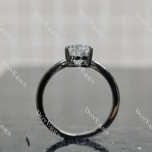 Doveggs pear art deco moissanite engagement ring