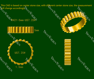 Doveggs grosgrain plain wide wedding band-5mm band width