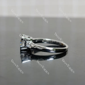 (size 6.25) Doveggs sterling silver 1ct round moissanite engagement ring