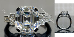 Elizabeth Taylor Krupp cut pave side stones moissanite