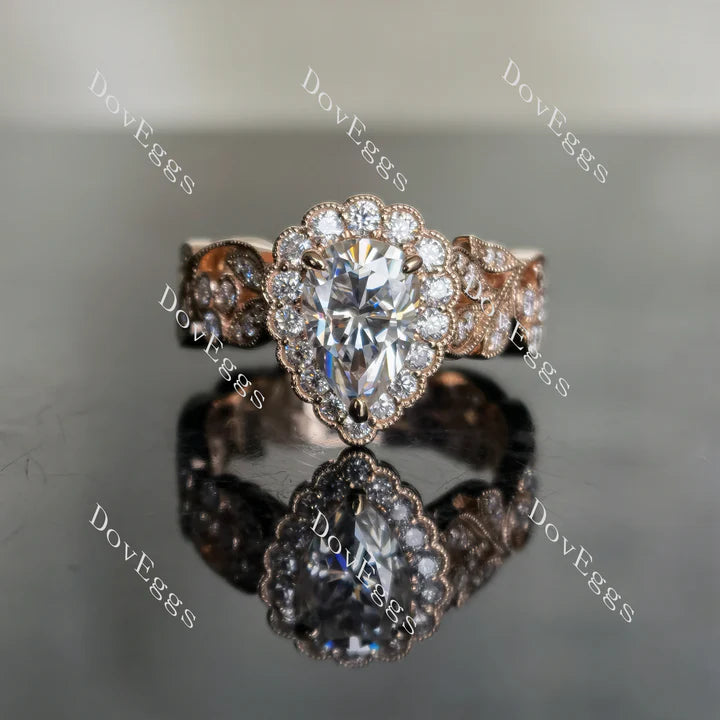 DovEggs full eternity halo engagement ring semi-mount only(Exclusively to DovEggs Stones)