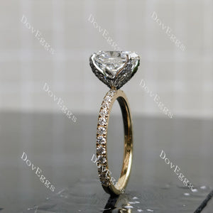 Corona Oval Pave Lab Grown Diamond Engagement Ring