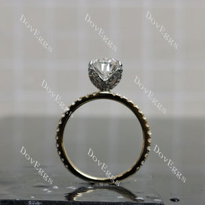 Corona Oval Pave Lab Grown Diamond Engagement Ring