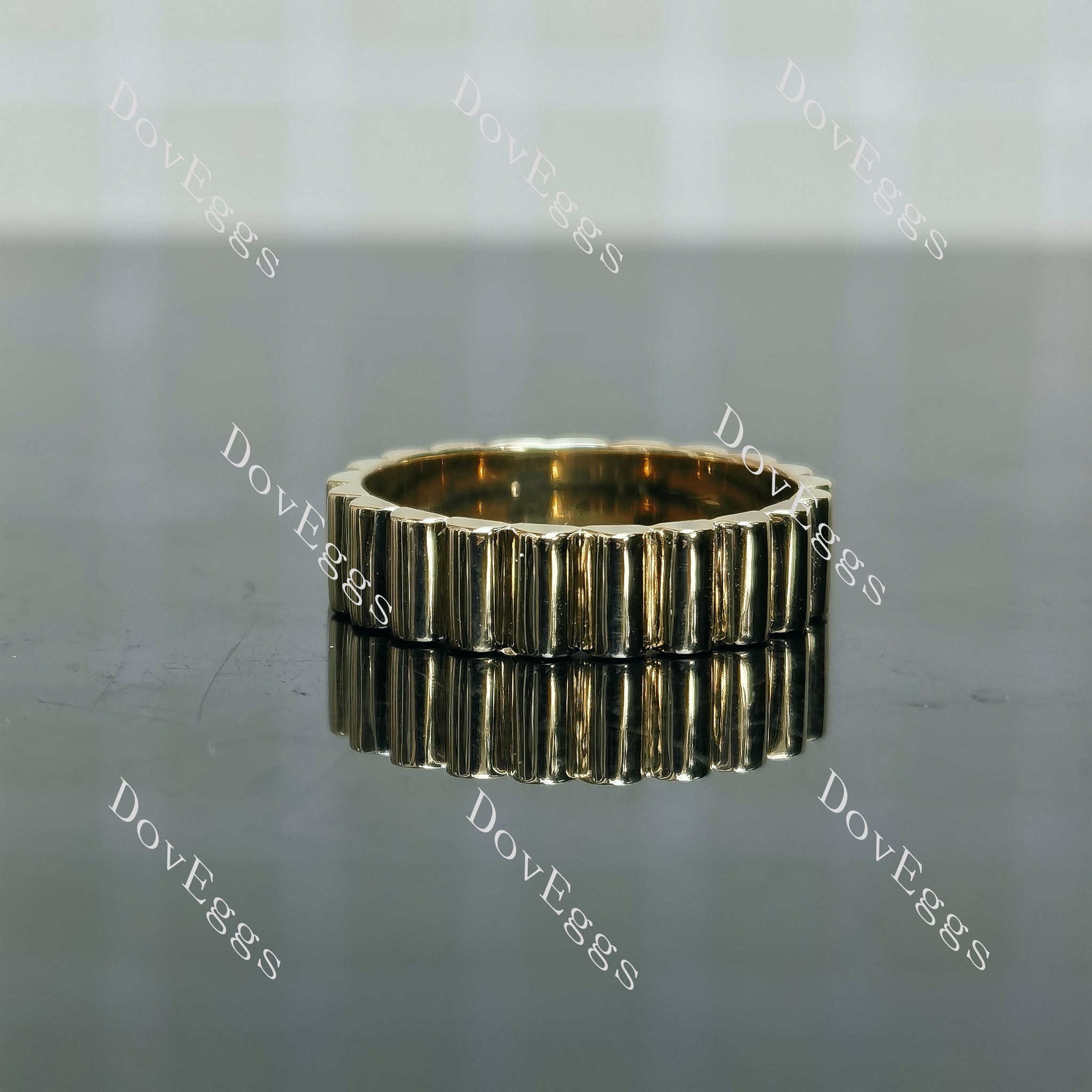 Doveggs grosgrain plain wide wedding band-5mm band width