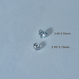 Doveggs 3.45*3.55mm/2.95*3.15mm heart lab diamond accents
