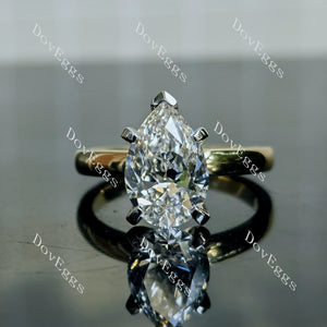 Doveggs Pear Solitaire Lab Grown Diamond Engagement Ring