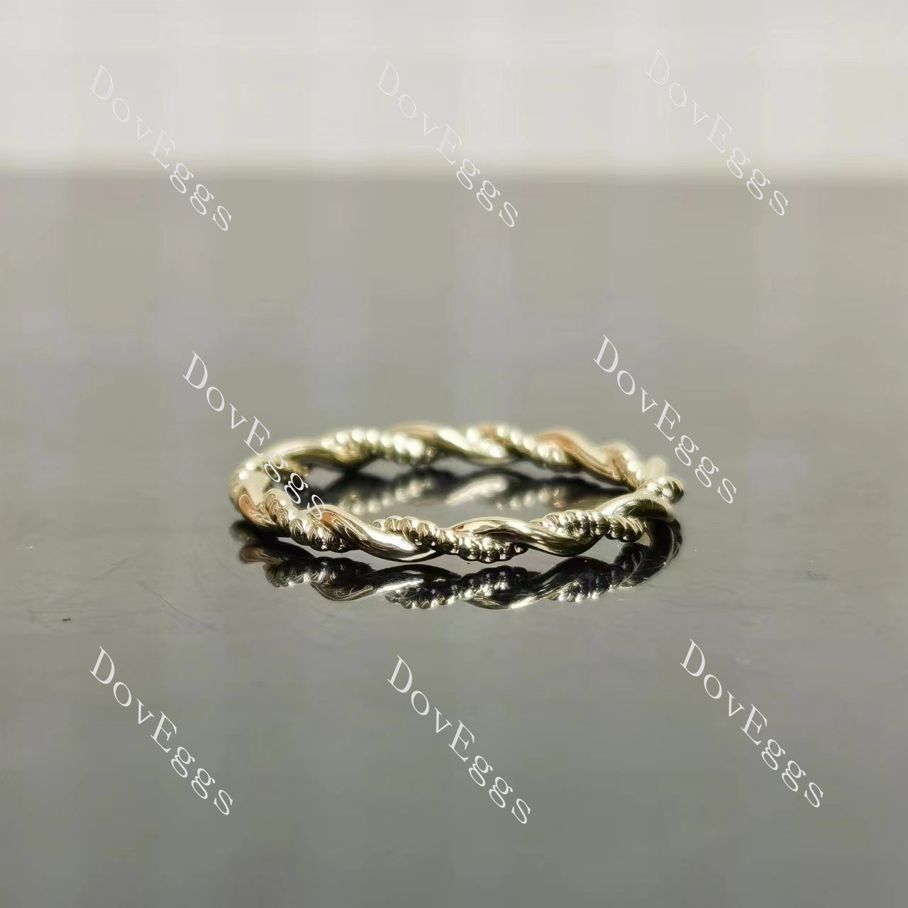 Doveggs braided circle wedding band-2.0mm band width