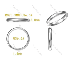 Doveggs plain wedding band-2.0/3.0mm band width
